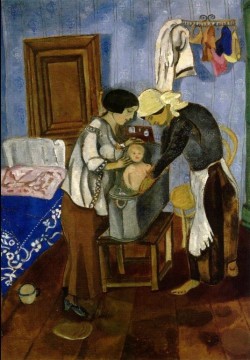 Marc Chagall Painting - El baño de un bebé contemporáneo Marc Chagall